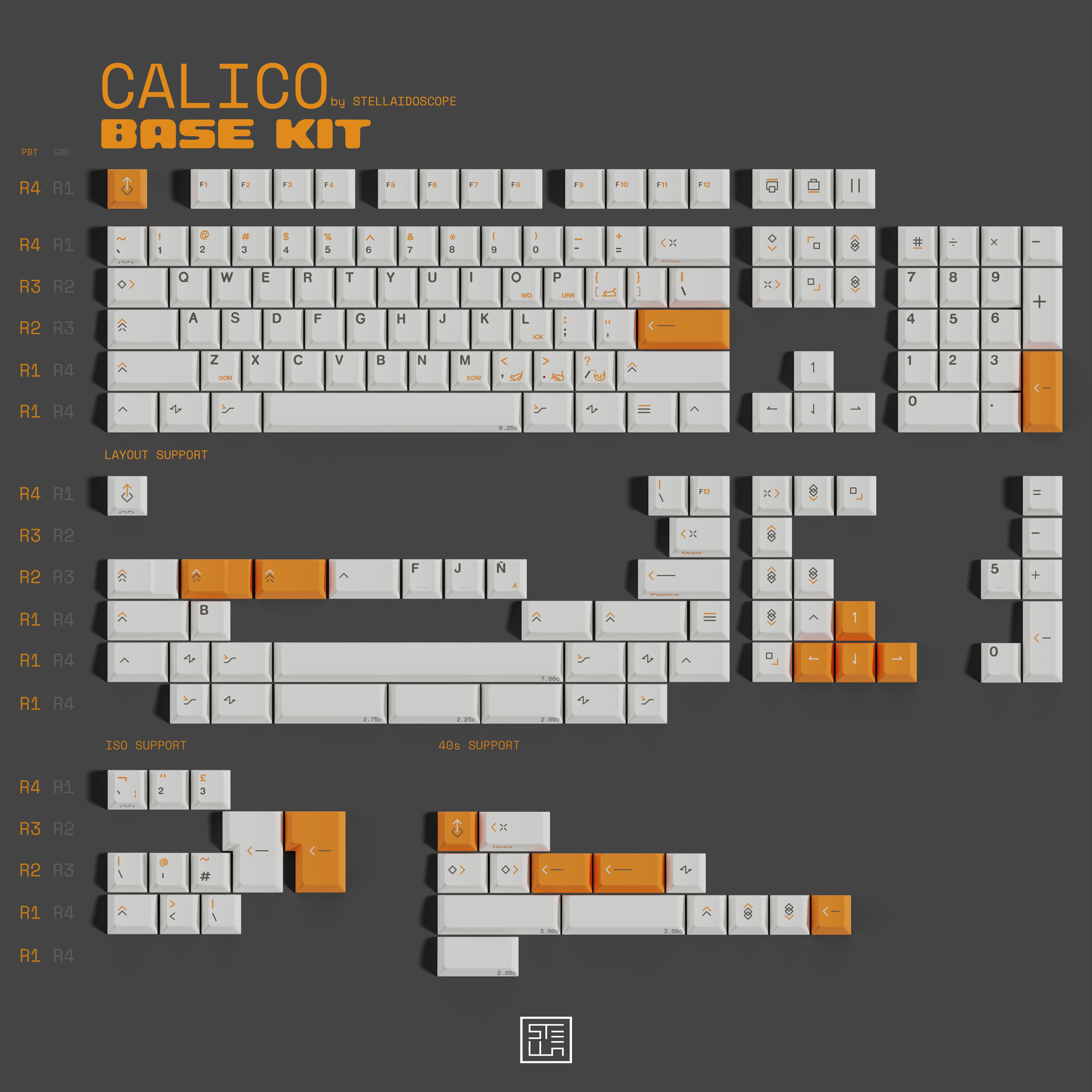 MW Calico Keycaps